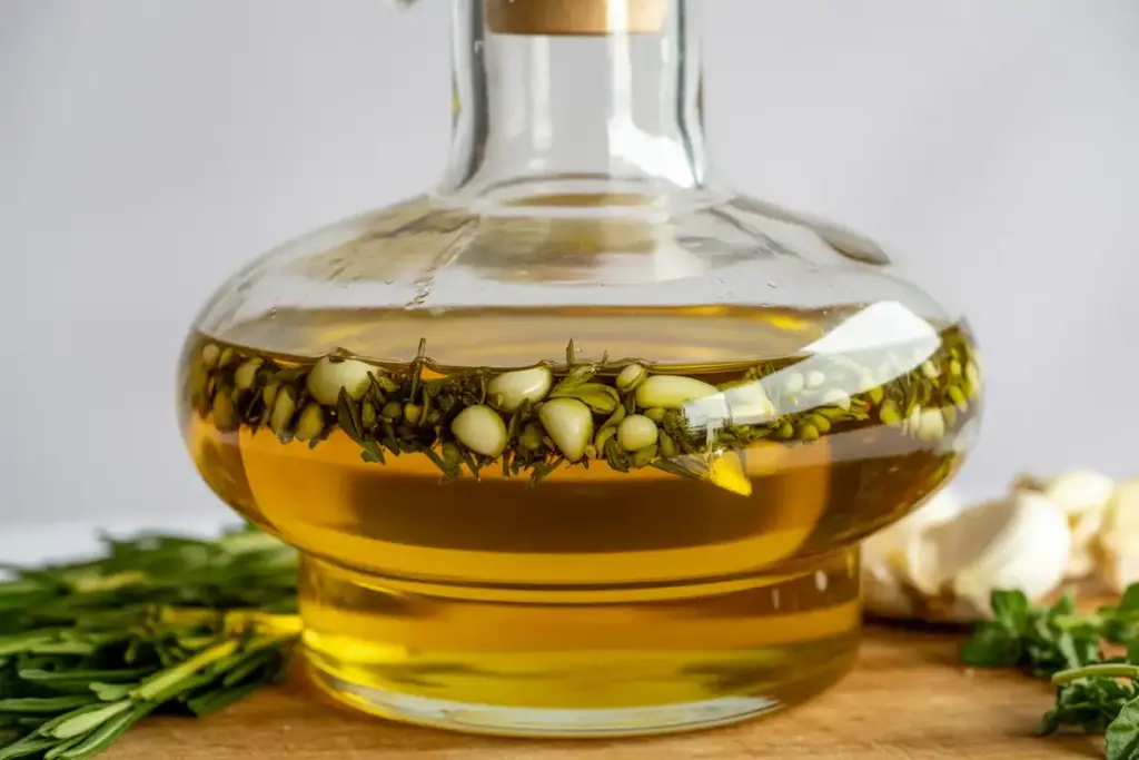 5-min garlic herb oil