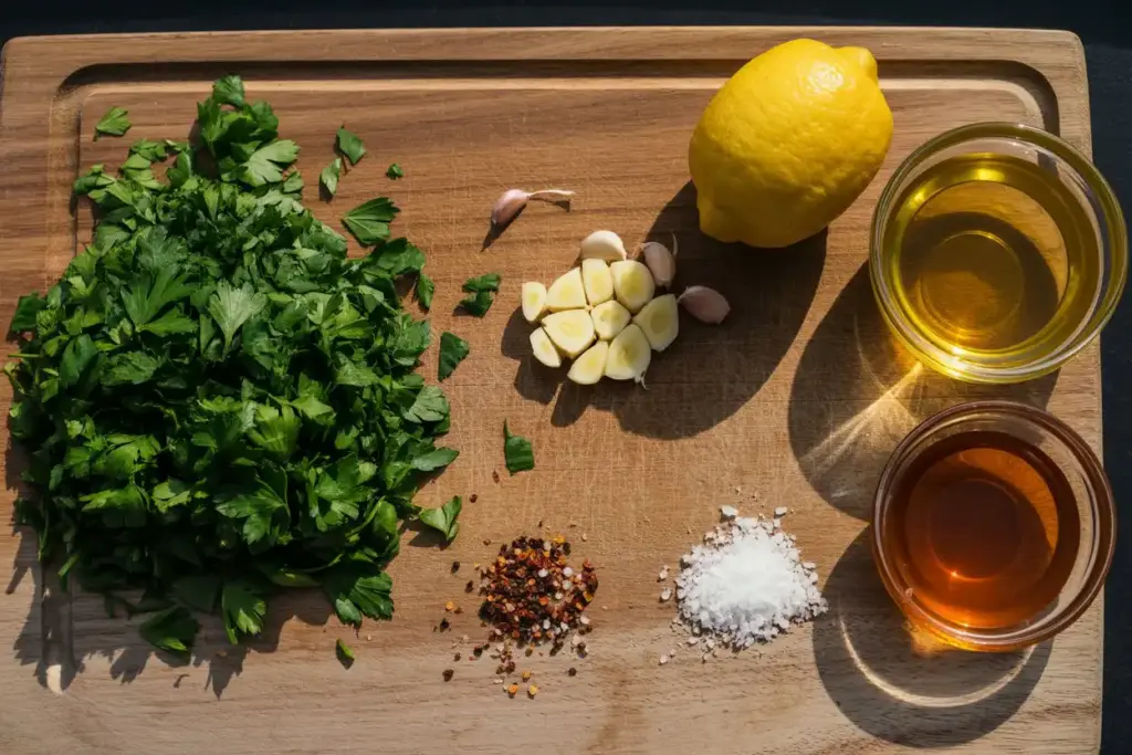 Fresh ingredients For Sunshine Sauce 