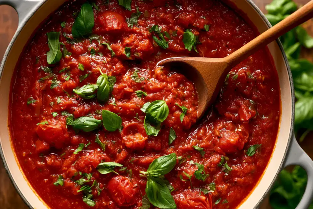 How To Make Slow Simmered marinara sauce