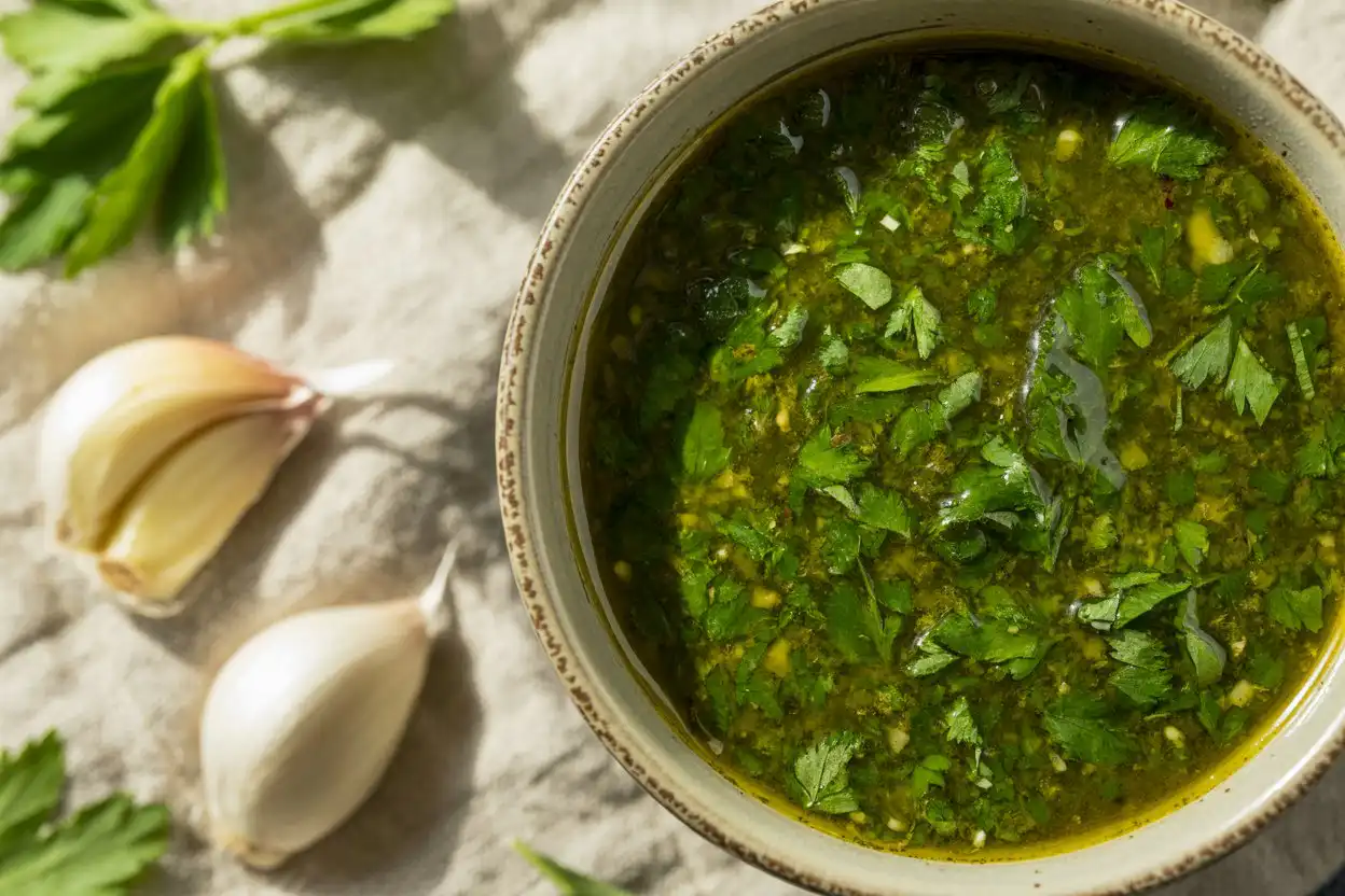 chimichurri sauce recipe card