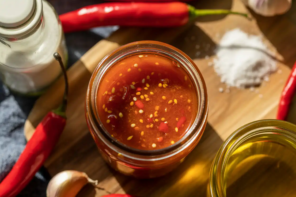 5-ingredient homemade hot sauce recipe card