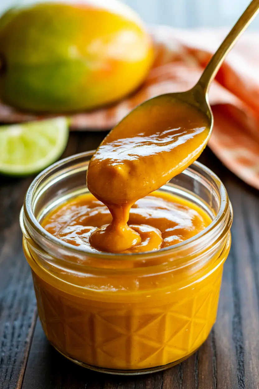 Spicy Mango Habanero Sauce recipe card