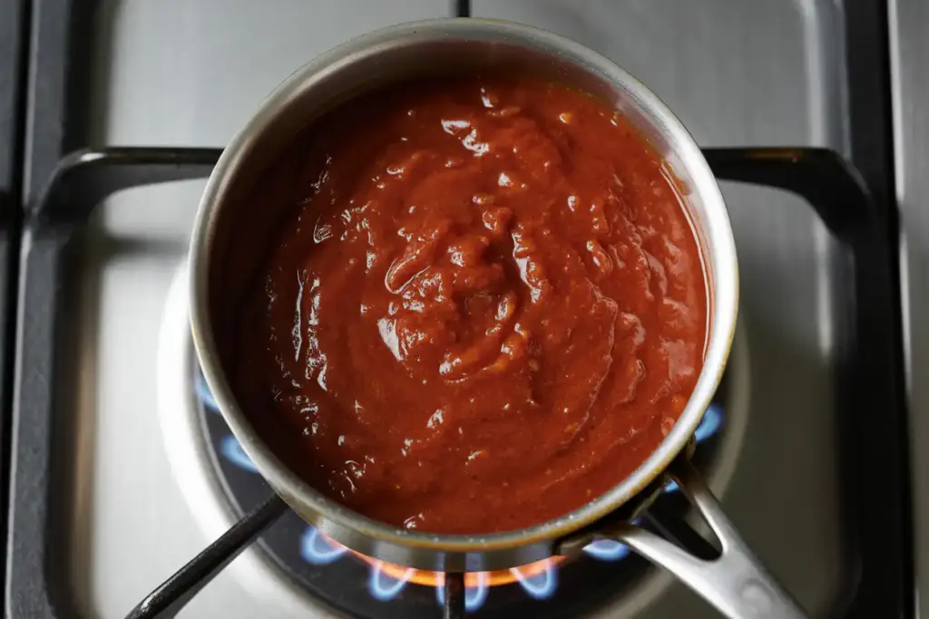 simmer homemade hot sauce 